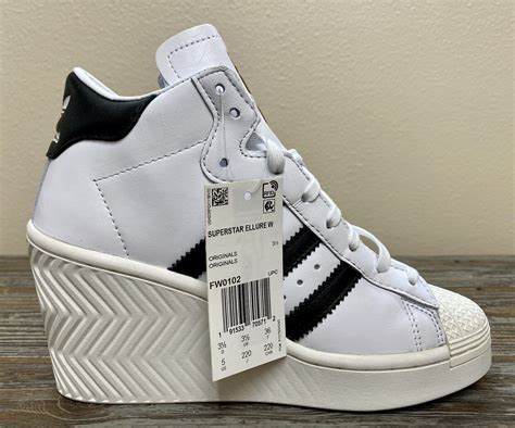 adidas wedge sneakers white